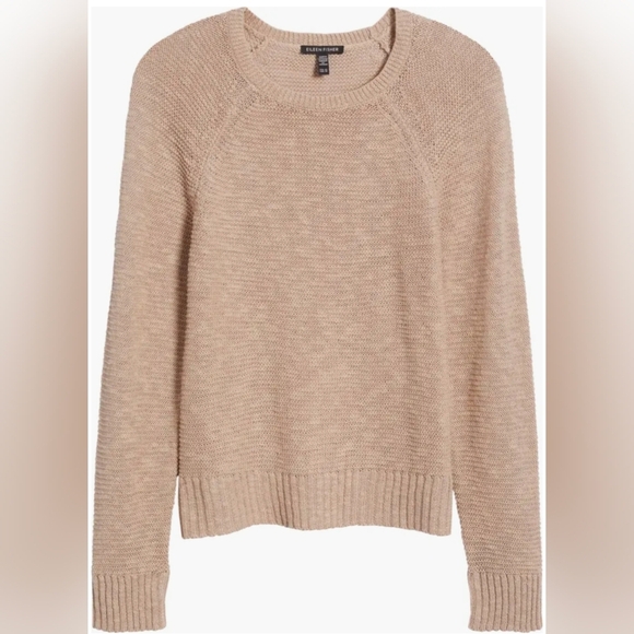Eileen Fisher Knit Sweater S Oatmeal Color - Picture 2 of 10